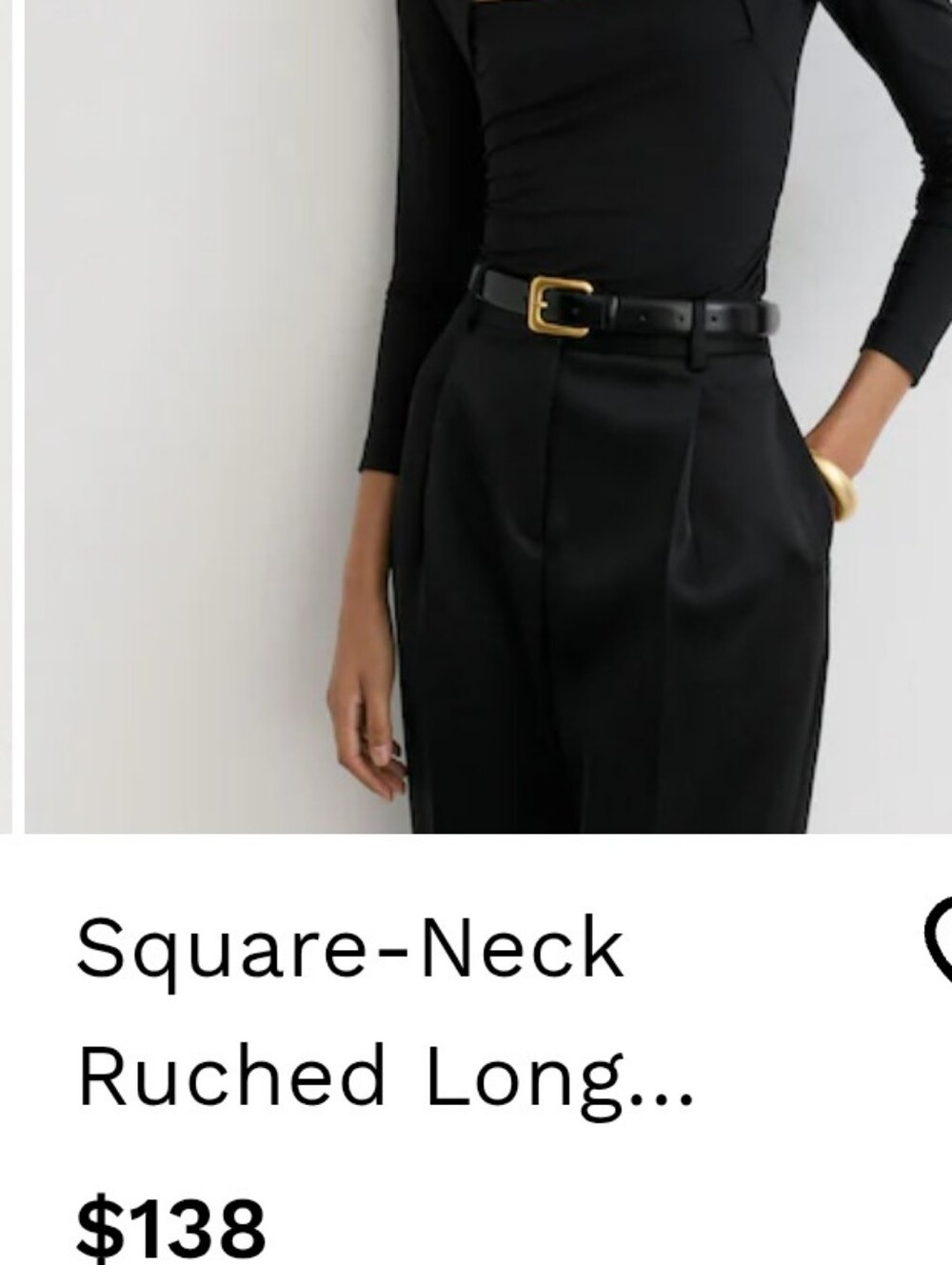 Reoss Black Long Sleeve Top Size M